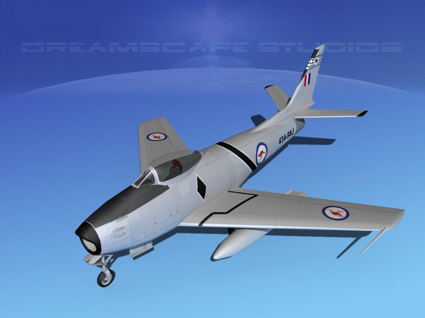 north american f-86 sabre dxf