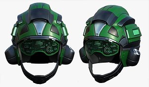 3D helmet sci fi