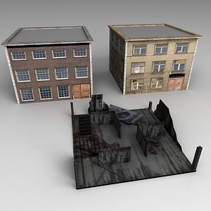 unity buildings 3d model