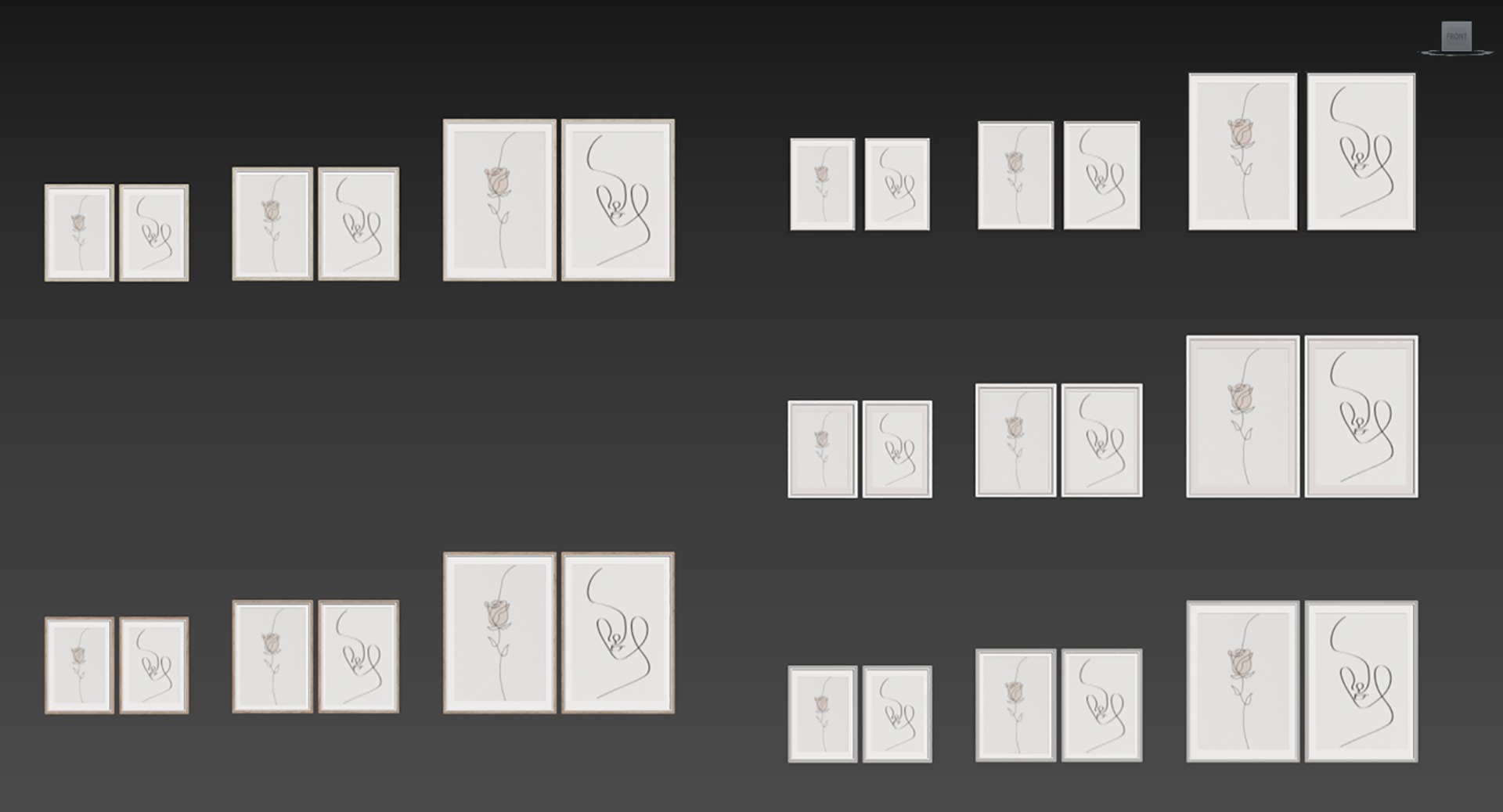 Picture Frames Set-399 Model - TurboSquid 2014212