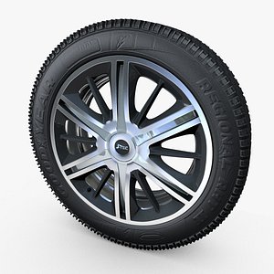 3d model wheel hidden fastening
