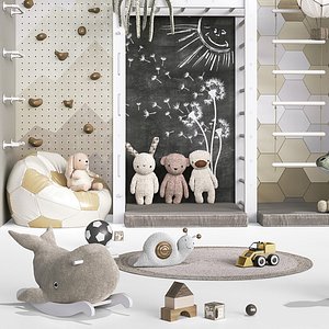 3D decor and furniture for nursery model