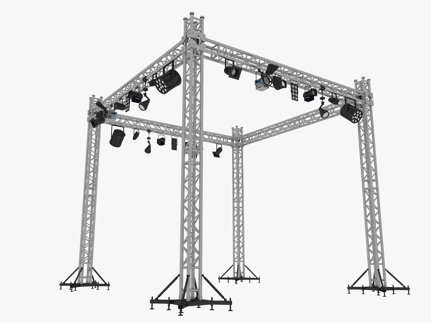 3D Model Light Truss 8 - TurboSquid 2085616