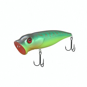 3D popper fishing lure