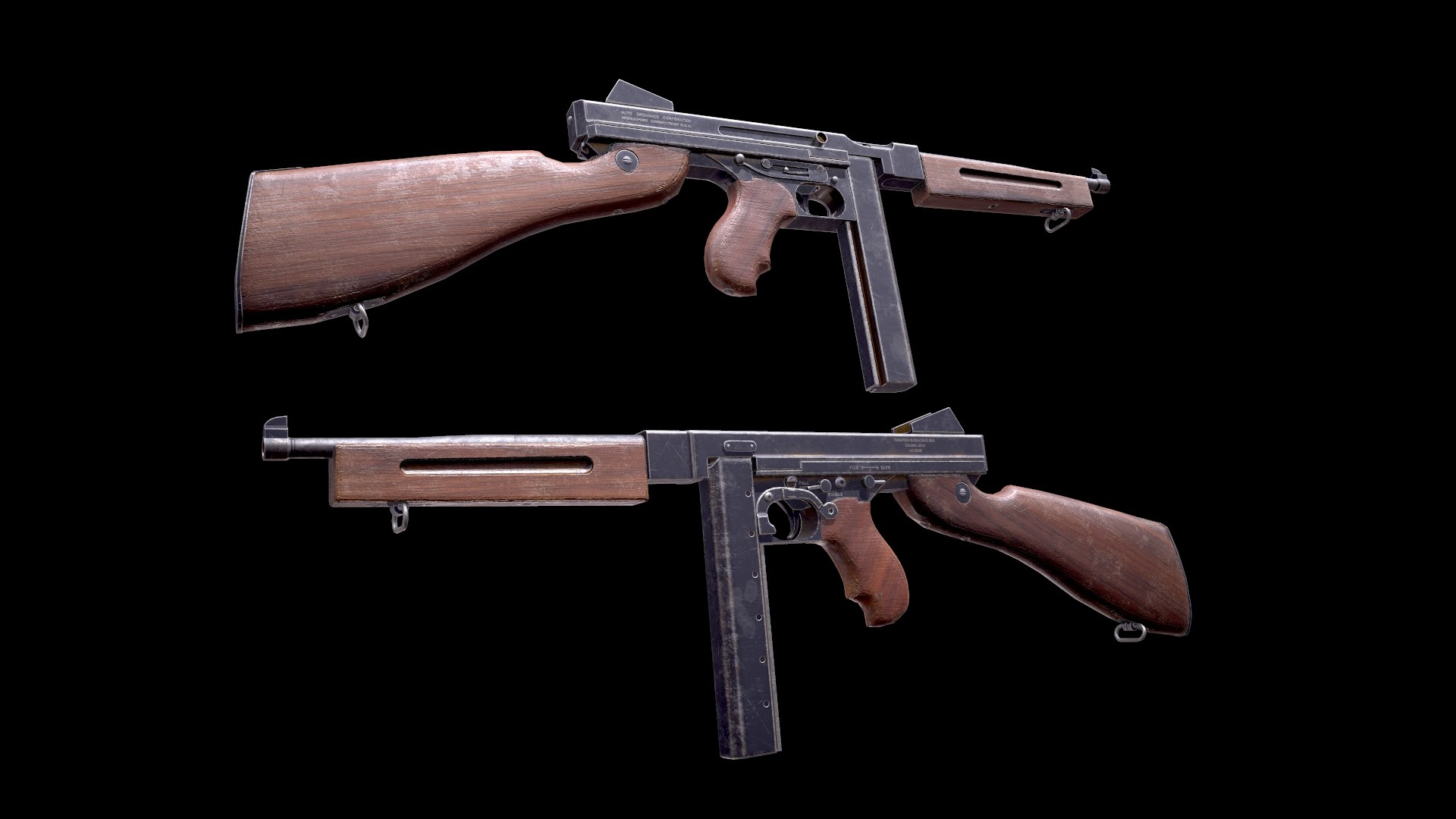 Machine gun m1a1 3D model - TurboSquid 1564572