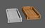 Set wooden boxes of different heights and pallets