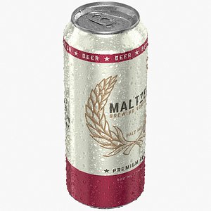Standard Beer Can With Droplets 500ml