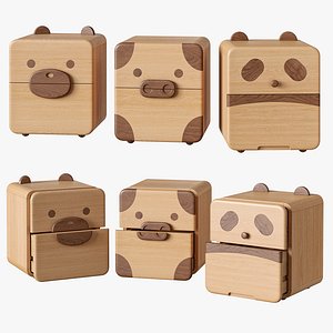 GVA wood cartoon kids nightstands