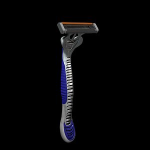 3d model of razor gillette blue