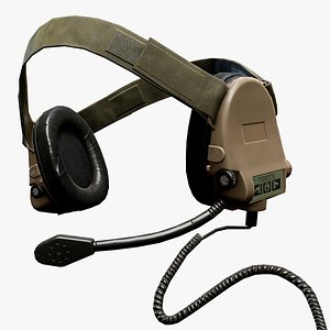 Tactical Headphone 3D model