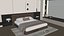 Modern bedroom interior scene 3D model