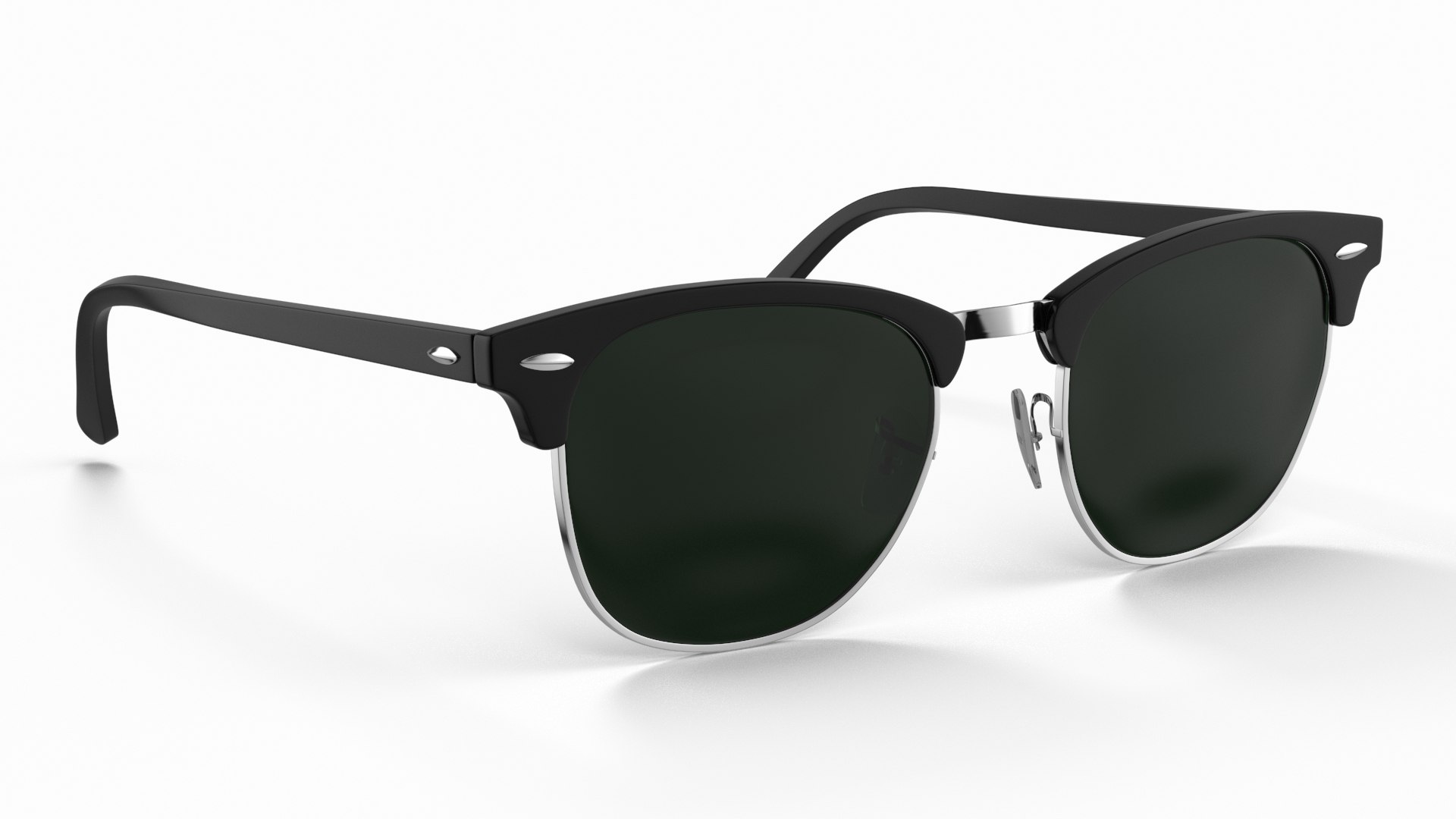 Realistic Classic Sunglasses 3D model preview