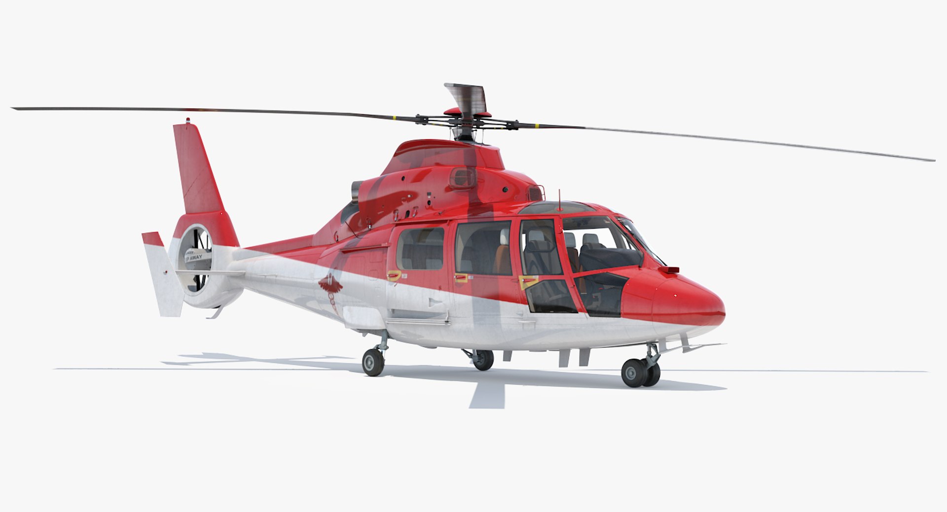 Helicopter Emergency Medical Eurocopter AS 365 N2 Dauphin 3D model preview