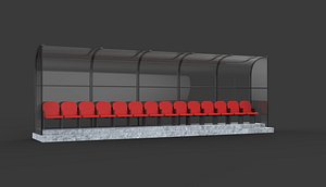 3D model Soccer Bench 3D model