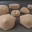 3d model bean bag chairs