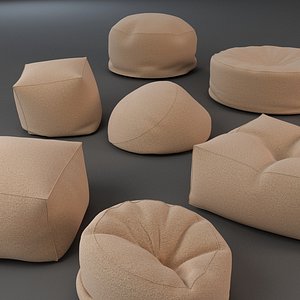 3d model bean bag chairs