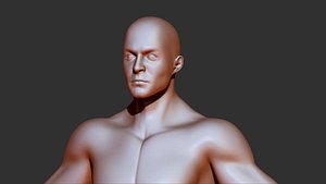 3D Male torso print