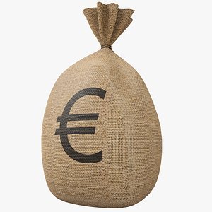 3D model Money Bag v2 Euro with Pbr 4K 8K