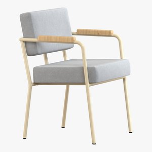 3D model FEST Monday dining chair with arms