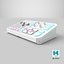 Luces blancas de control remoto de transmisión en línea futurista encendidas