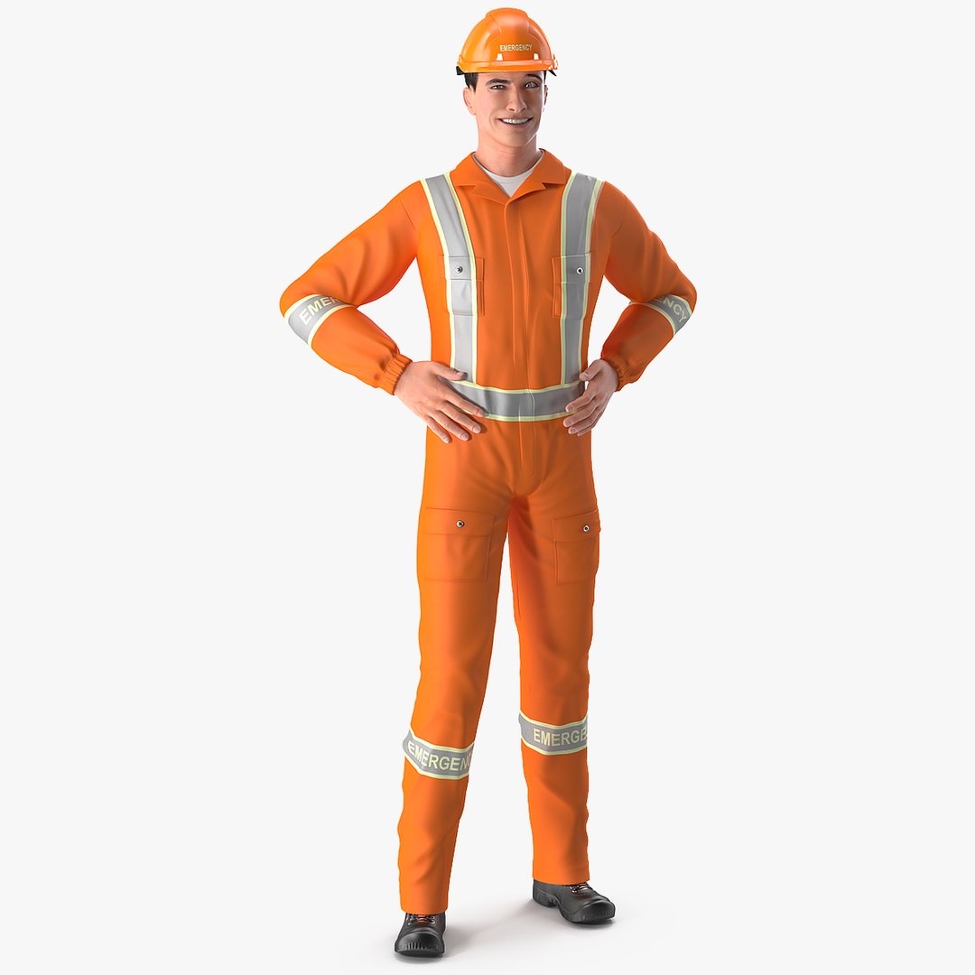 Rescuer Rigged 3D model preview