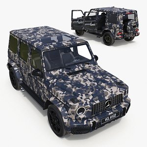 Mercedes-Benz G63 AMG 2019 Camouflage Rigged 3D
