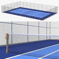 Outdoor Tennis Court with Double Court Tennis Net