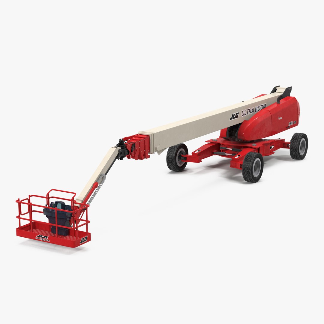 Telescopic Boom Lift JLG 1850 sj Red 3D model preview