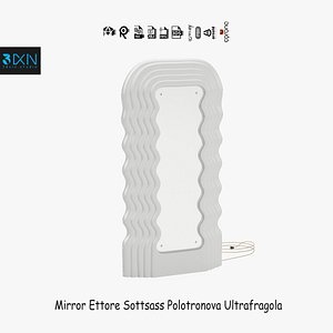 3D Mirror Ettore Sottsass Polotronova Ultrafragola