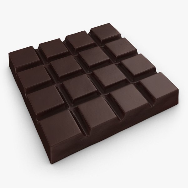 3d realistic chocolate bar dark