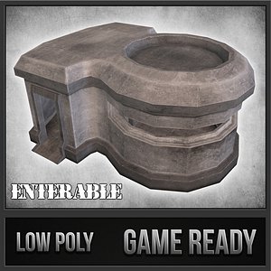 3d model concrete bunker 04 1