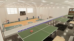 Sports Hall Basketball Court Table Tennis Area Interior