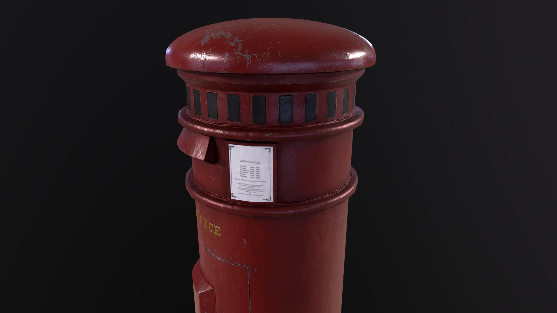 Post Box 3D https://p.turbosquid.com/ts-thumb/Cf/R1Ht8w/px/render1_render3/png/1619303686/1920x1080/fit_q87/374d6fc9dcf8952f4a9abf01936b60155229c88f/render1_render3.jpg