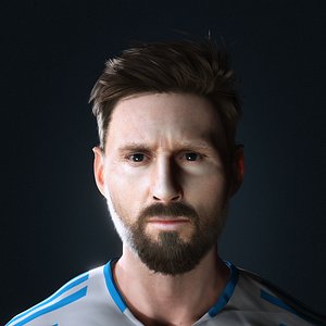 Lionel Messi 3D Model Low-poly 3D model