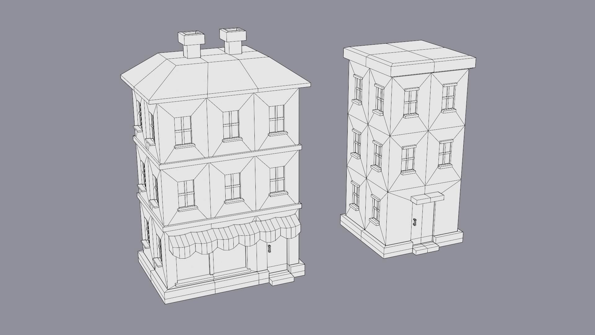 3D 30 Low-Poly Urban Buildings Collection https://p.turbosquid.com/ts-thumb/Cf/aOUKoR/CV/1houses2/png/1749622215/1920x1080/fit_q87/aede53f125c0405c30b65666c636f154e138790e/1houses2.jpg