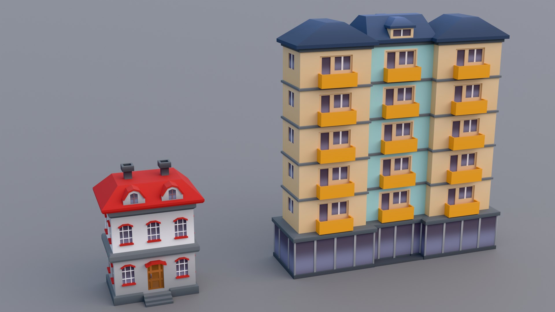 3D 30 Low-Poly Urban Buildings Collection https://p.turbosquid.com/ts-thumb/Cf/aOUKoR/vC/8houses/png/1749622226/1920x1080/fit_q87/58b2f2e68c8d0e73e954b74e0c4db7a734c57d41/8houses.jpg