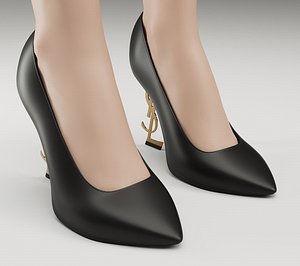 Saint Laurent paris opyum leather high heels