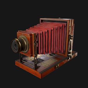 Retro Camera Low-poly 3D model