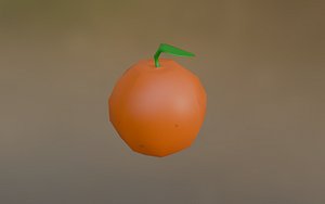 Orange Low Poly 3D model