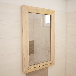 3D mirror wood square 3