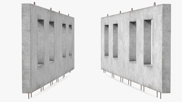 Concrete panels 4 precast 3D model - TurboSquid 1712095