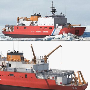 USCGC Healy Class Coast Guard Icebreaking USA Ship Rigged