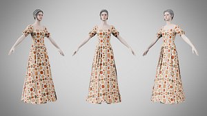 Dress 27 Terracotta Pebble Pattern