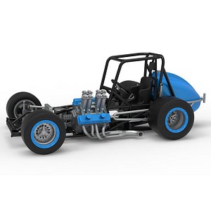 3D Vintage Pavement Sprint car Base Scale 1 to 25