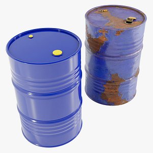 Steel Barrel PBR 3D model