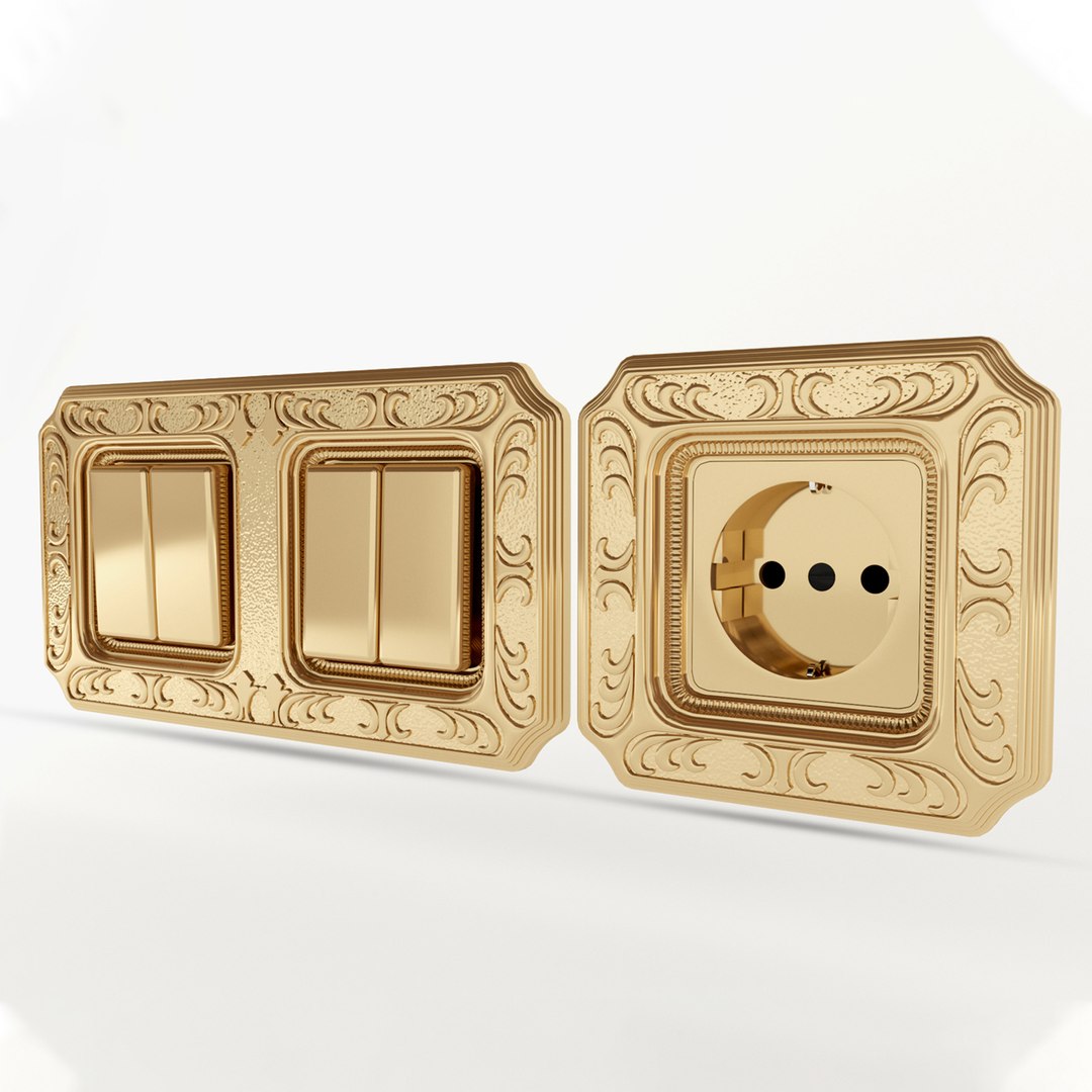 3D Classic Plug Sockets And Switches Model - TurboSquid 1999415