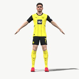 3D Rigged Giovanni Reyna Dortmund 2025 3D model
