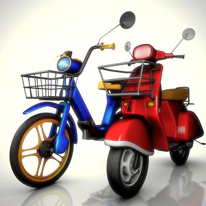 vespa scooter rig ciao 3d ma