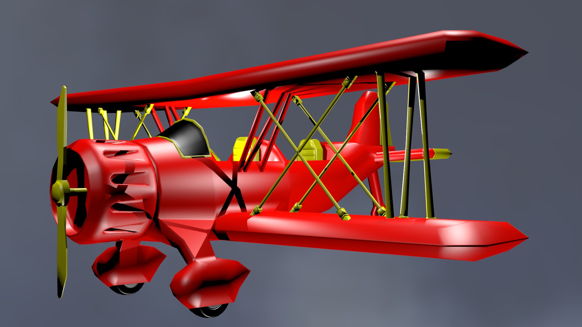 3d Biplane Plane