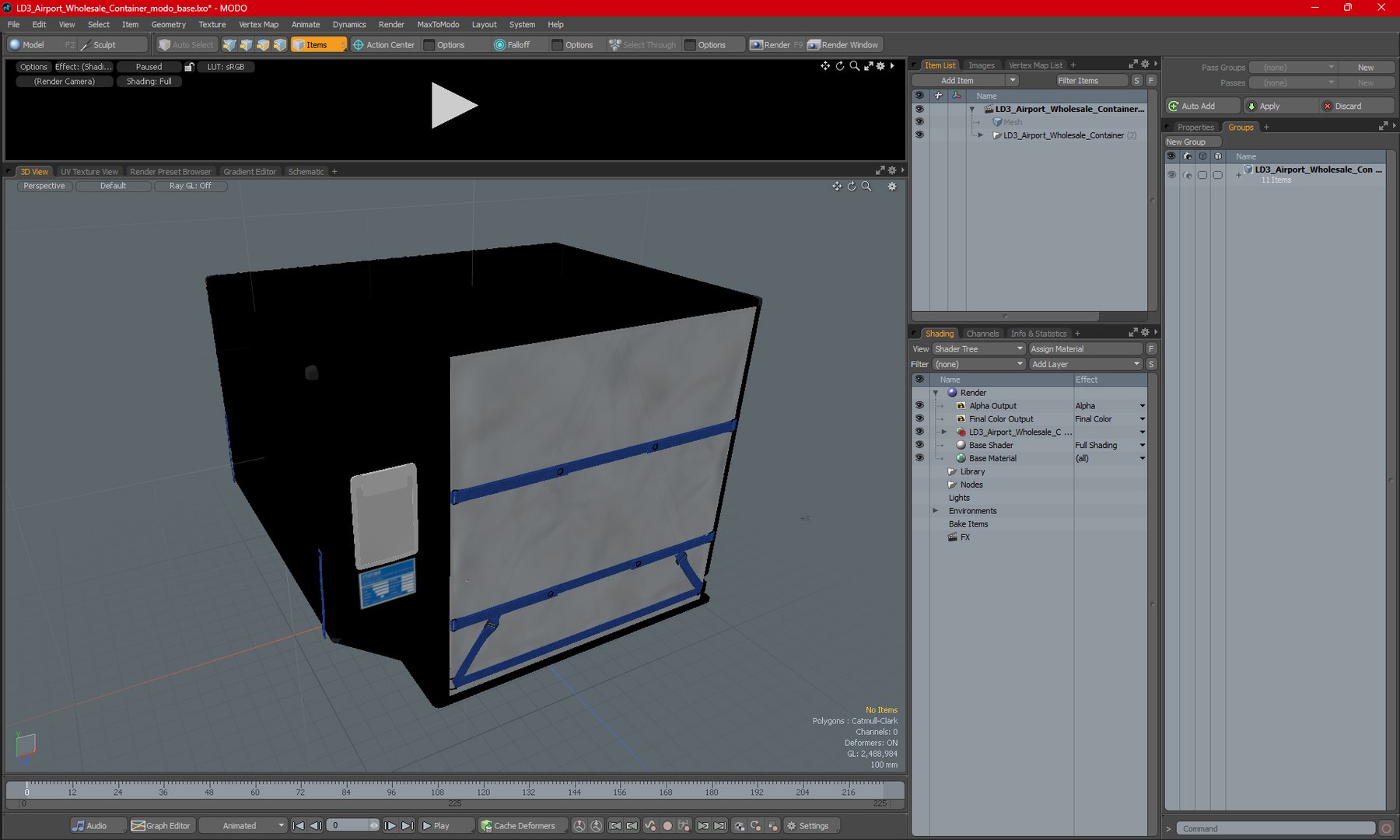 3D LD3 Airport Wholesale Container - TurboSquid 2068587